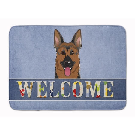 Carolines Treasures German Shepherd Welcome Machine Washable Memory Foam Mat BB1397RUG
